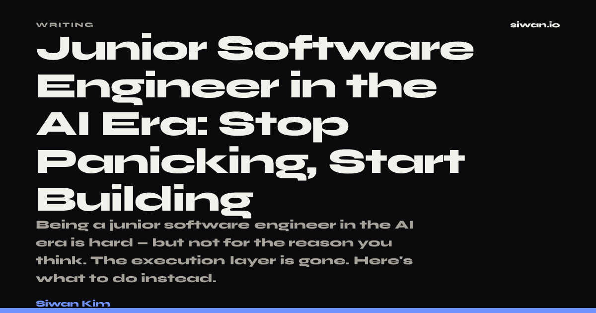 Junior Software Engineer in the AI Era: Stop Panicking, Start Building ...
